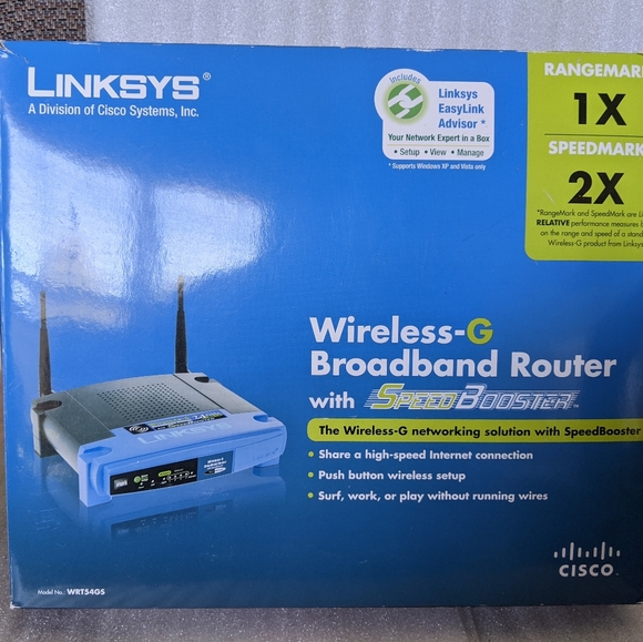 👣Linksys WRT54GS Wireless Router w/ Speedbooster - Picture 1 of 8